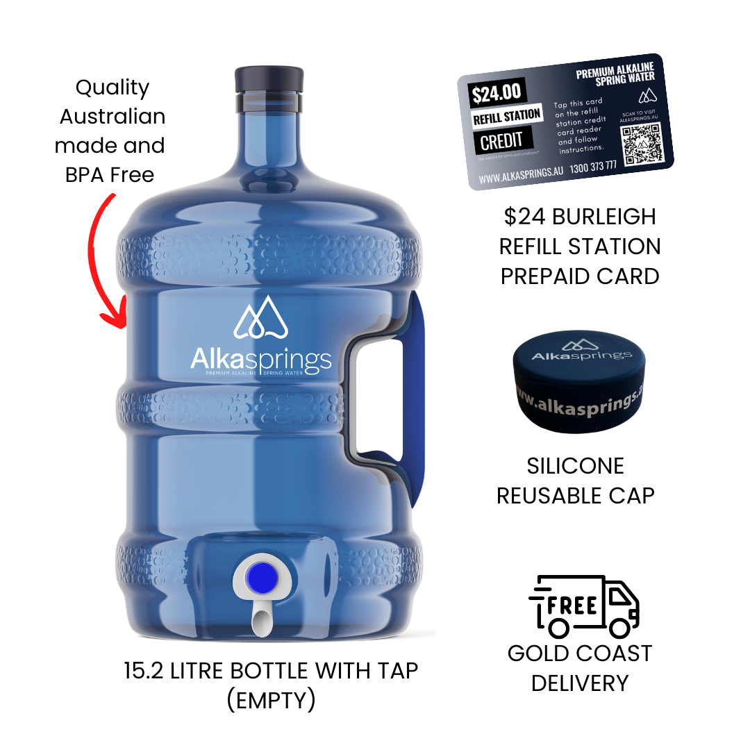 Empty 15.2 litre reusable BPA Free bottle with tap