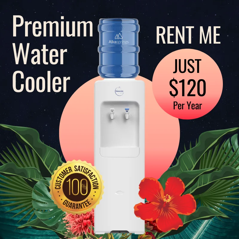 Quality Bottled Water Cooler – Just $120 per year to Rent (white)