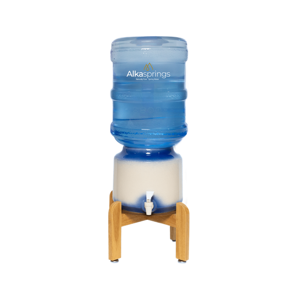 Bench-top Timber Stand for Ceramic Well | Adjustable Feet | Alkasprings